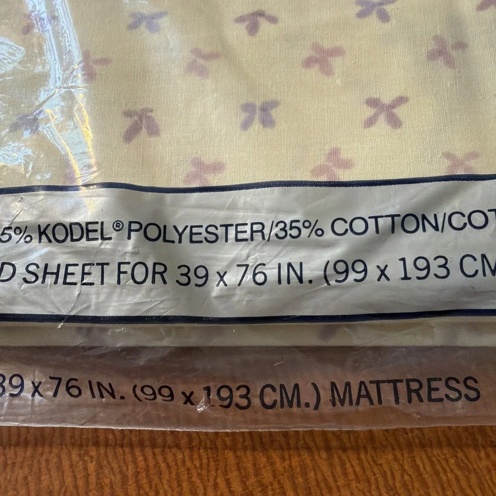 Vtg Bill Blasd Fitted Twin Sheet No Iron Percale 